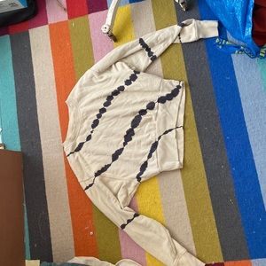 Tie dye american eagle cropped sweatshirt